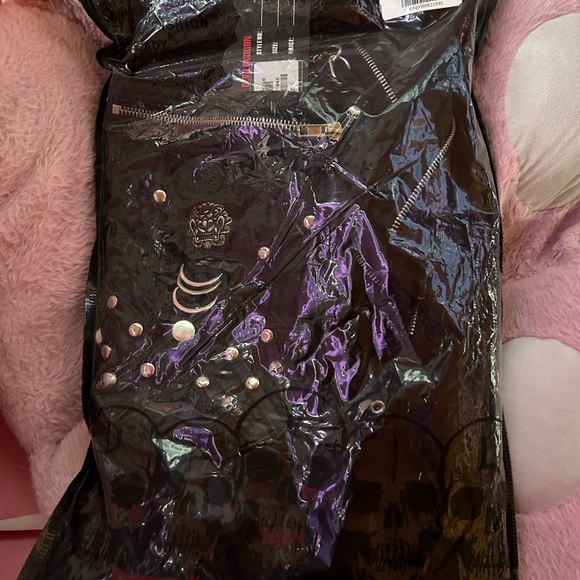 Devil Fashion Akiko Steampunk Pants with Holster Pouch in Soot, Size Large - Picture 9 of 10